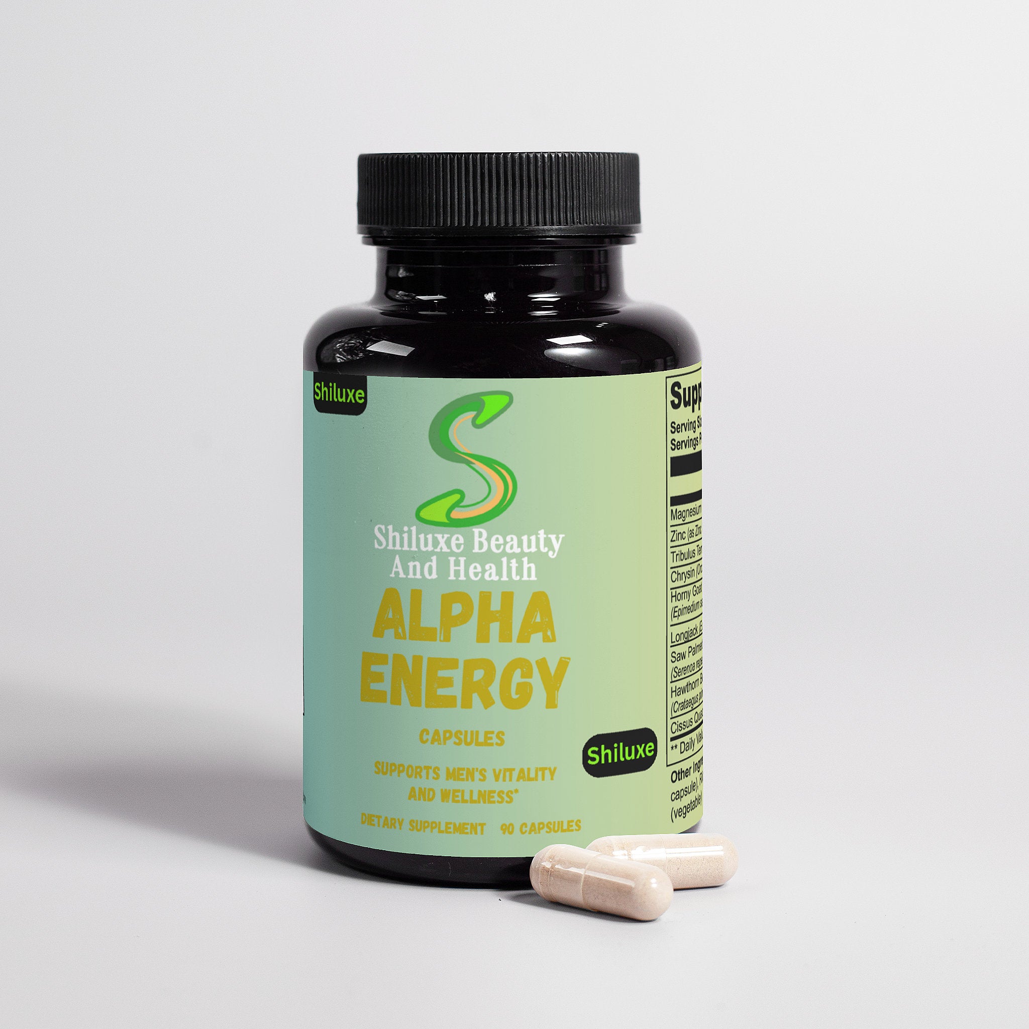 Alpha Energy - Support Men's Vitality and Wellness. Dietary supplement 90 Capsules